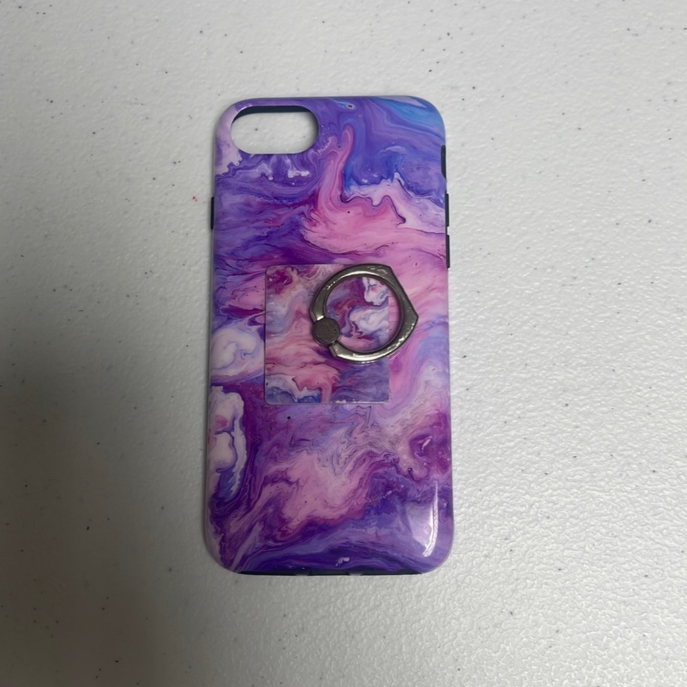 Pink and Purple Marble phone case - Fits iPhone 6/7/8/SE